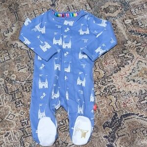 Magnetic Me Balmoral Blue Castle Print Kids One Piece